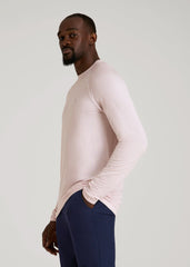 American Tall Online Shop | Long Sleeve Vented Performance Top for Tall Men in Grey Lilac