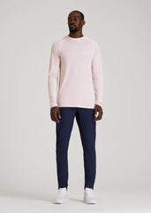 American Tall Online Shop | Long Sleeve Vented Performance Top for Tall Men in Grey Lilac