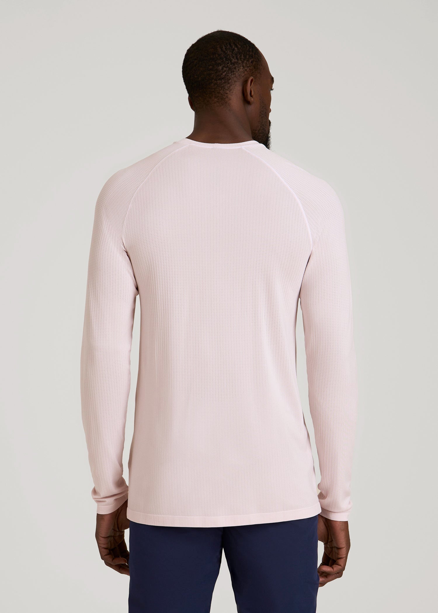American Tall Online Shop | Long Sleeve Vented Performance Top for Tall Men in Grey Lilac