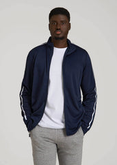 American Tall Sale | Athletic Stripe Jacket for Tall Men in Navy-White Stripe