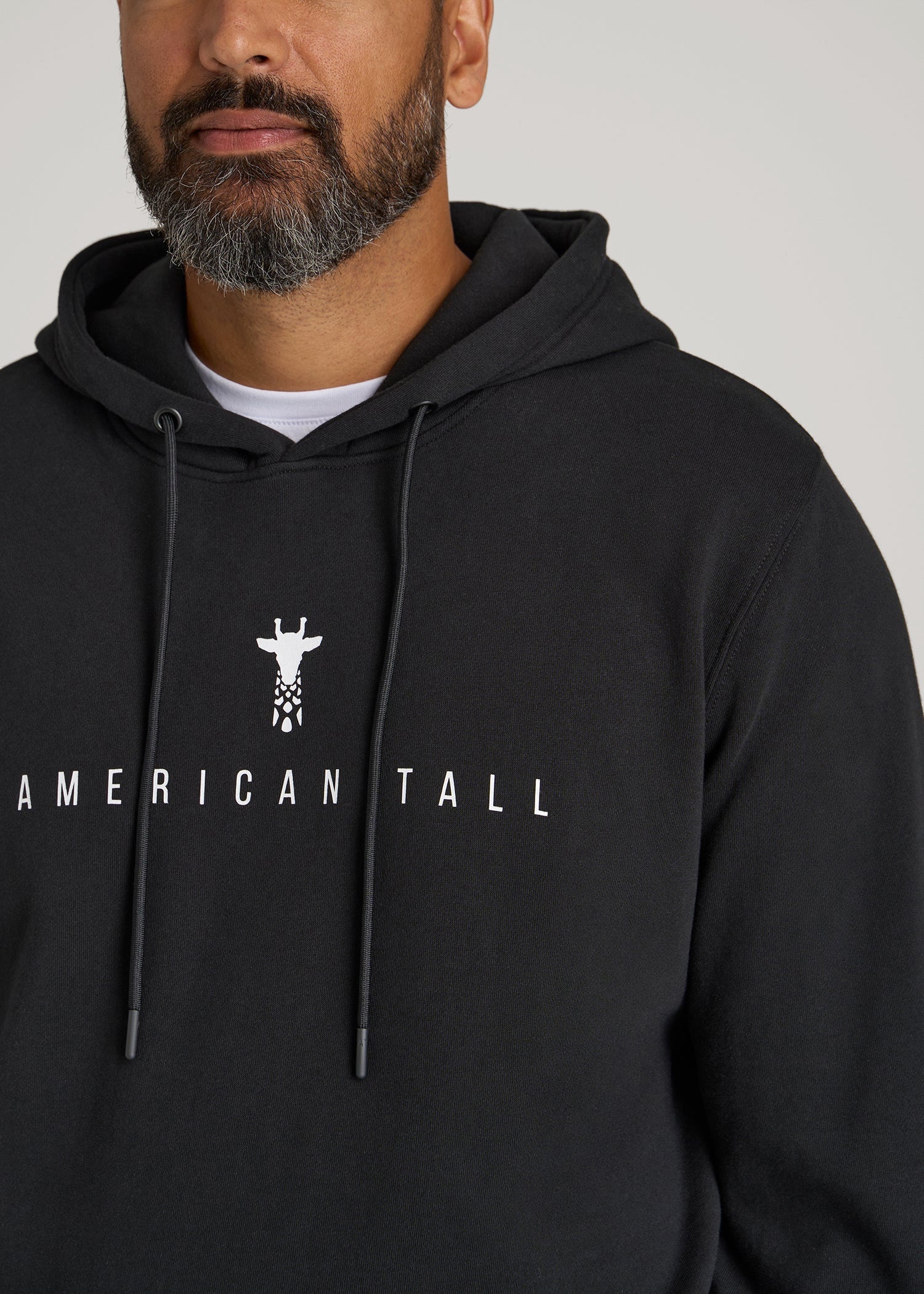 American Tall Discount | Logo Hoodie for Tall Men in Black