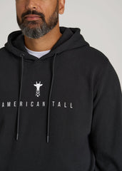 American Tall Discount | Logo Hoodie for Tall Men in Black