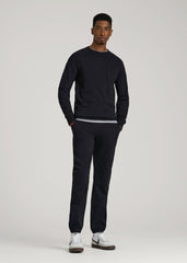 American Tall Outlet | Wearever 2.0 French Terry Crewneck Sweatshirt for Tall Men in Black
