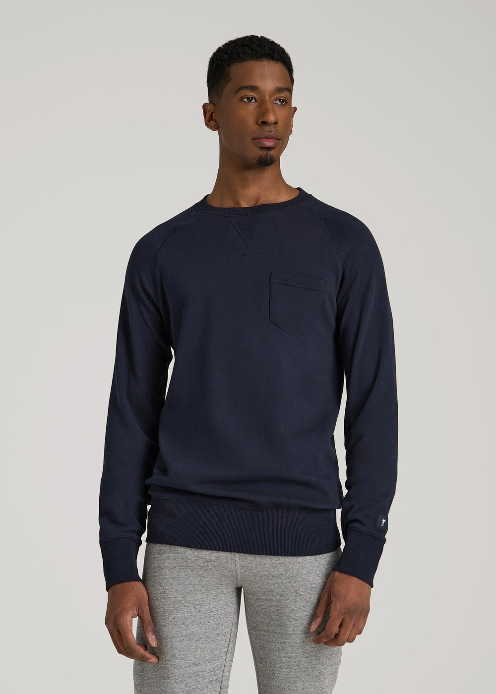 American Tall For Sale | Wearever 2.0 French Terry Crewneck Sweatshirt for Tall Men in Evening Blue