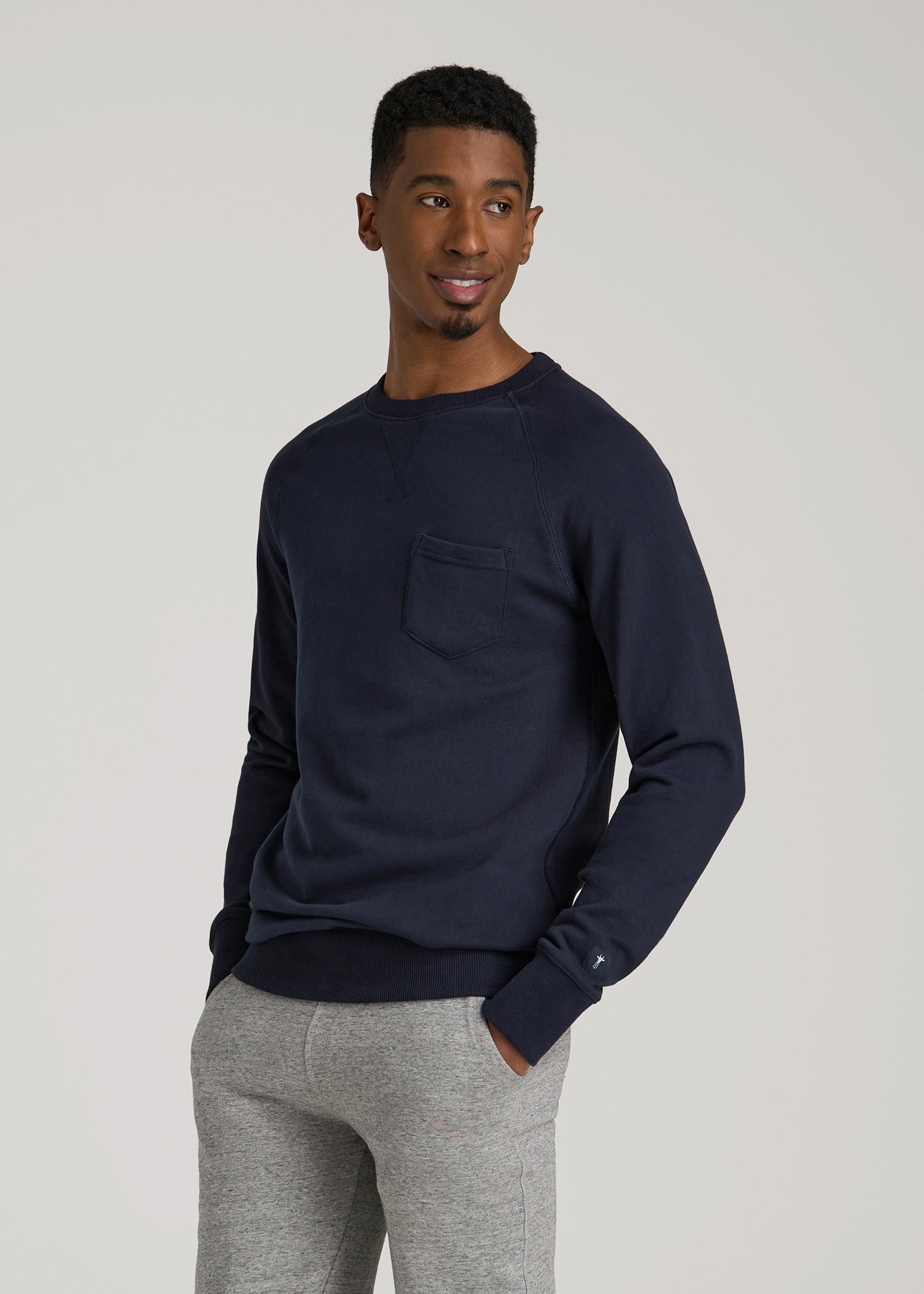 American Tall For Sale | Wearever 2.0 French Terry Crewneck Sweatshirt for Tall Men in Evening Blue