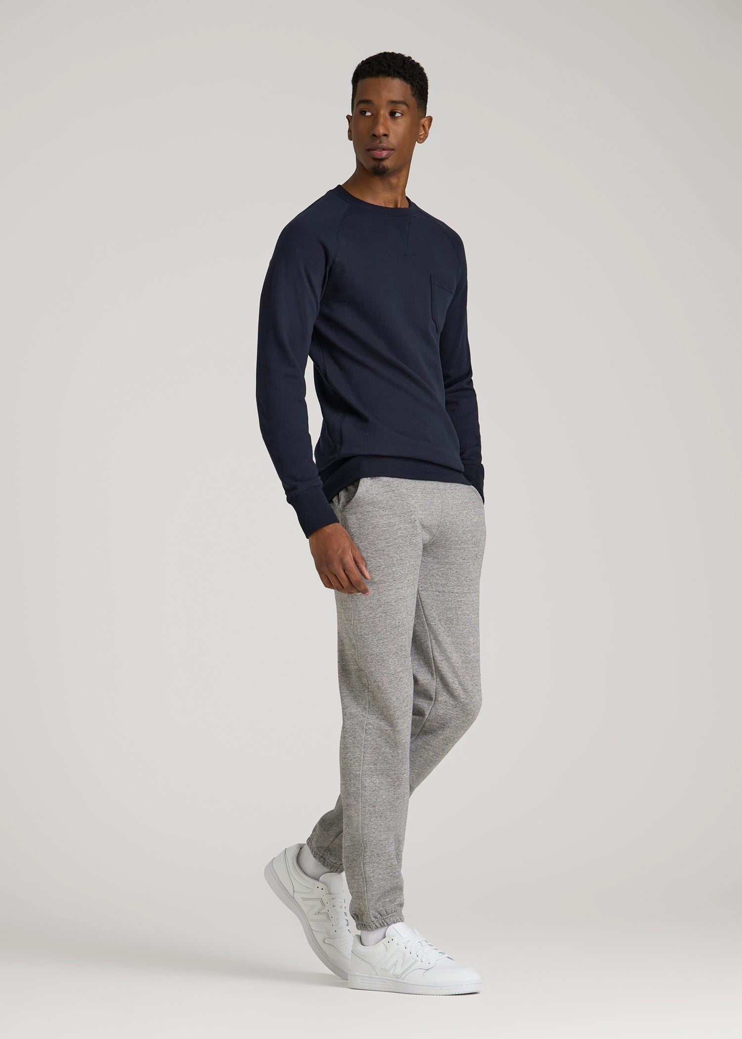 American Tall For Sale | Wearever 2.0 French Terry Crewneck Sweatshirt for Tall Men in Evening Blue
