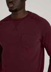 American Tall Online Shop | Wearever 2.0 French Terry Crewneck Sweatshirt for Tall Men in Tawny Port