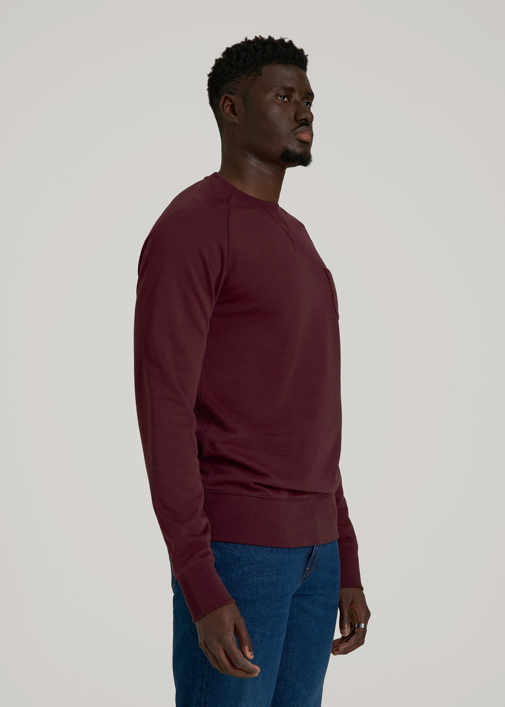 American Tall Online Shop | Wearever 2.0 French Terry Crewneck Sweatshirt for Tall Men in Tawny Port