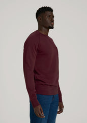 American Tall Online Shop | Wearever 2.0 French Terry Crewneck Sweatshirt for Tall Men in Tawny Port