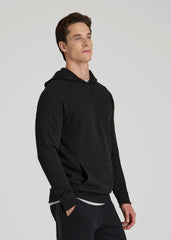 American Tall Discount | Wearever French Terry Raglan Hoodie for Tall Men in Black