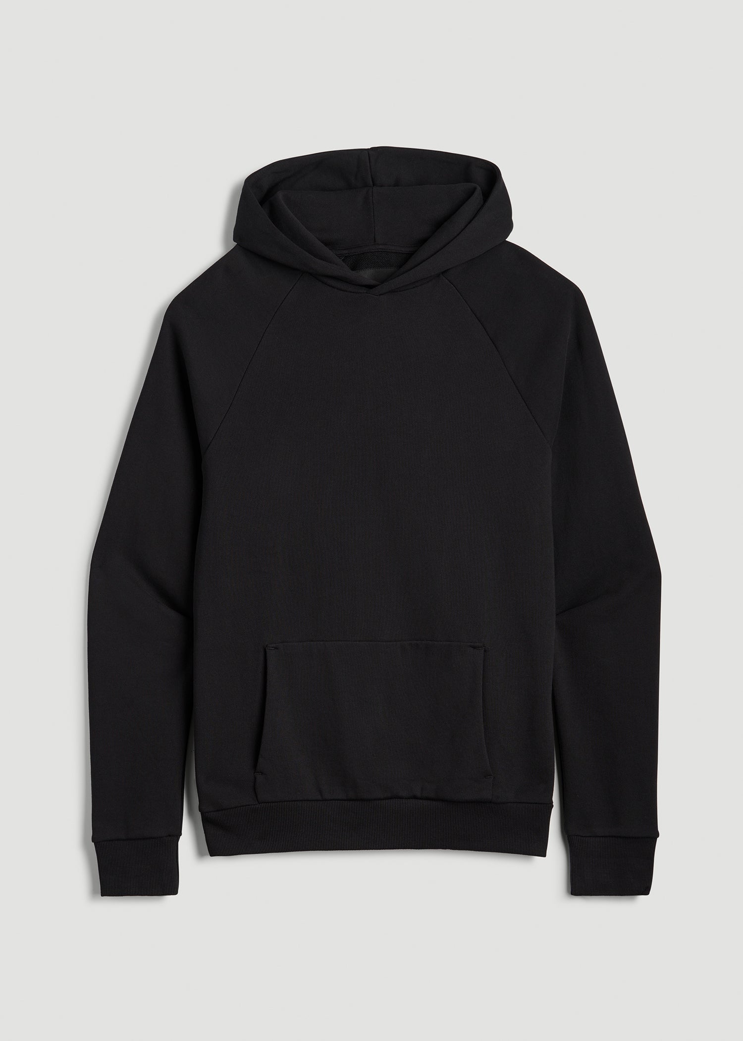American Tall Discount | Wearever French Terry Raglan Hoodie for Tall Men in Black