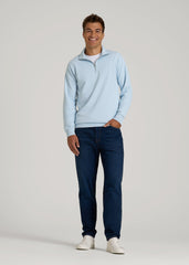 American Tall Online | Wearever 2.0 French Terry Quarter-Zip Tall Men's Sweatshirt in Ice Blue
