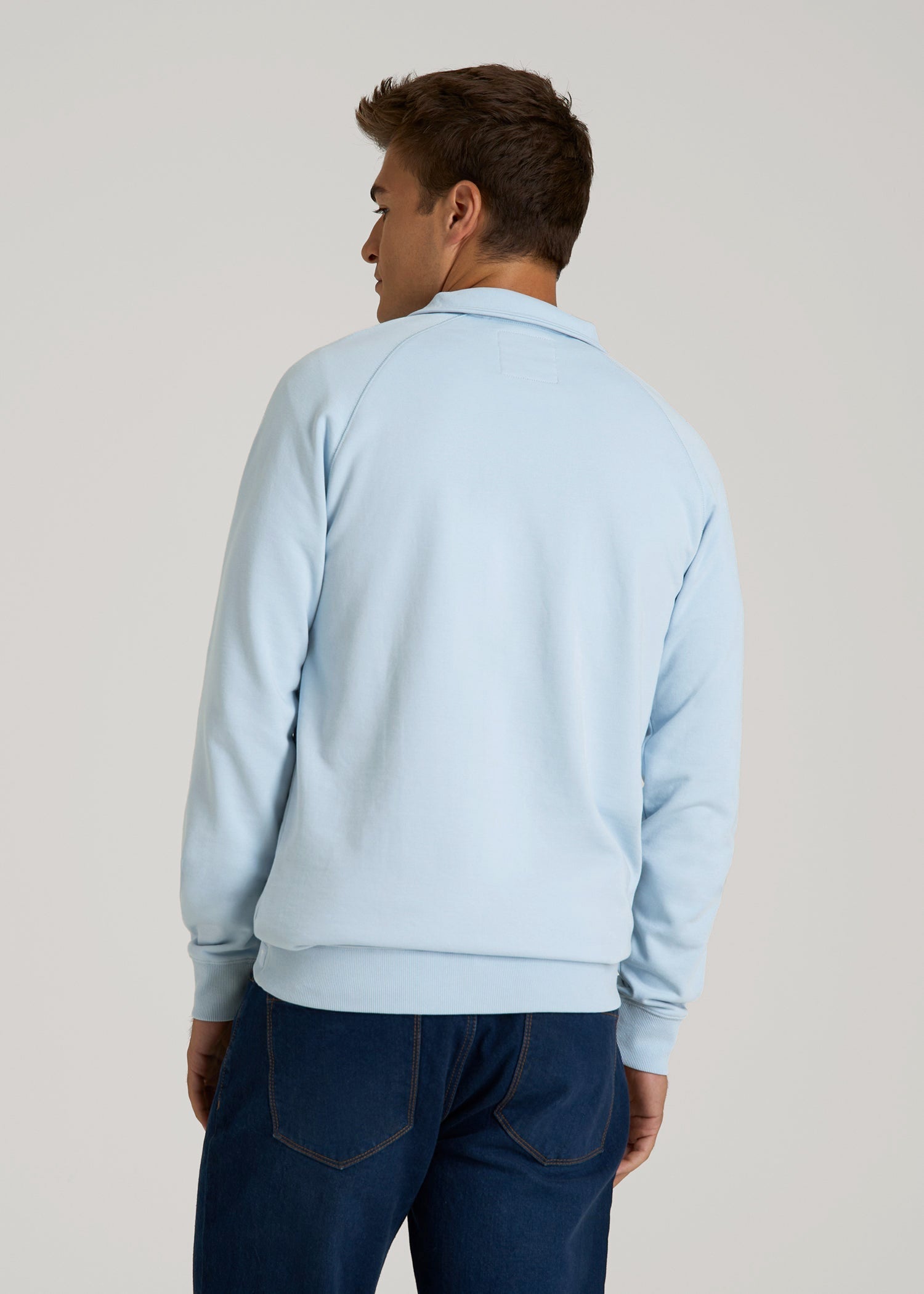 American Tall Online | Wearever 2.0 French Terry Quarter-Zip Tall Men's Sweatshirt in Ice Blue