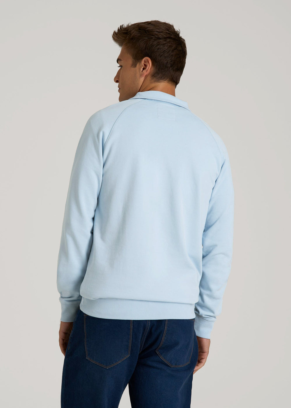 American Tall Online | Wearever 2.0 French Terry Quarter-Zip Tall Men's Sweatshirt in Ice Blue