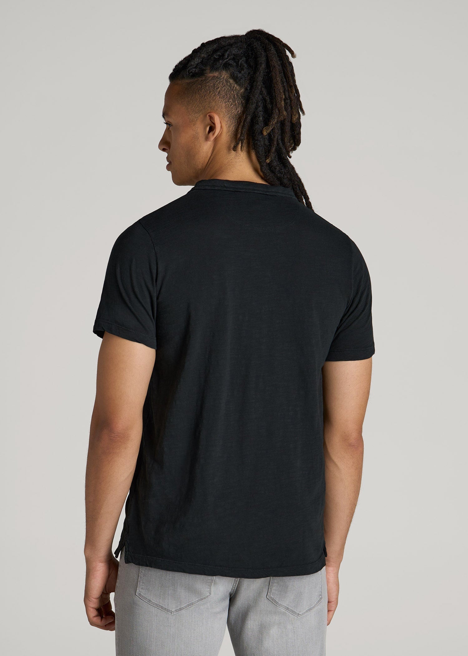 American Tall Discount | Slub Polo Shirt for Tall Men in Black