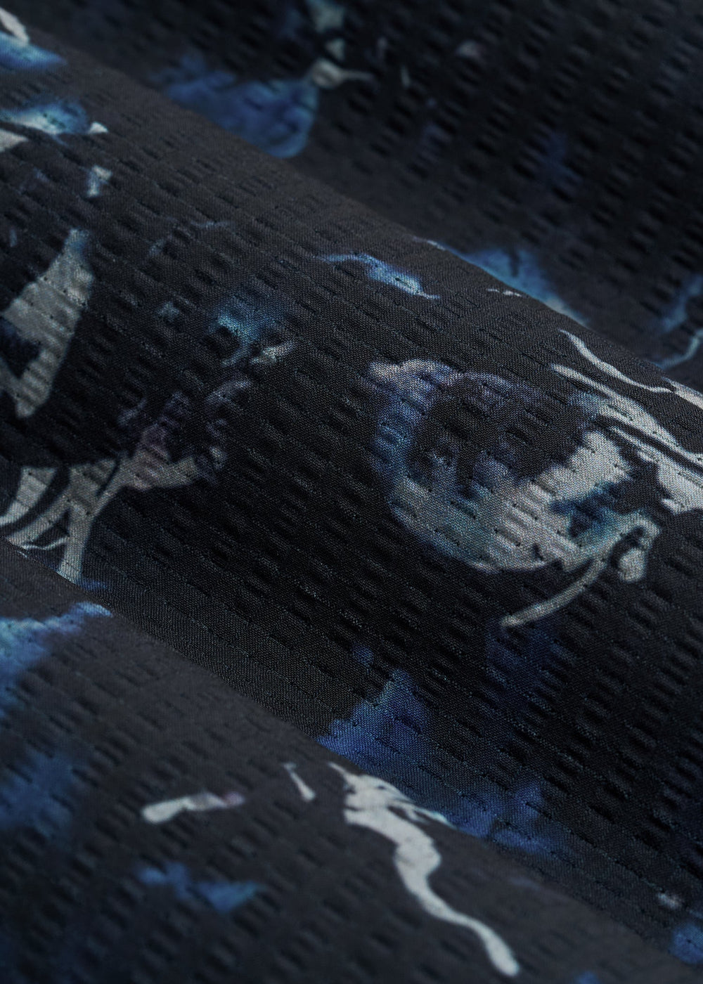 American Tall Online | Coastal Perforated Polo Shirt for Tall Men in Black and Violet Floral