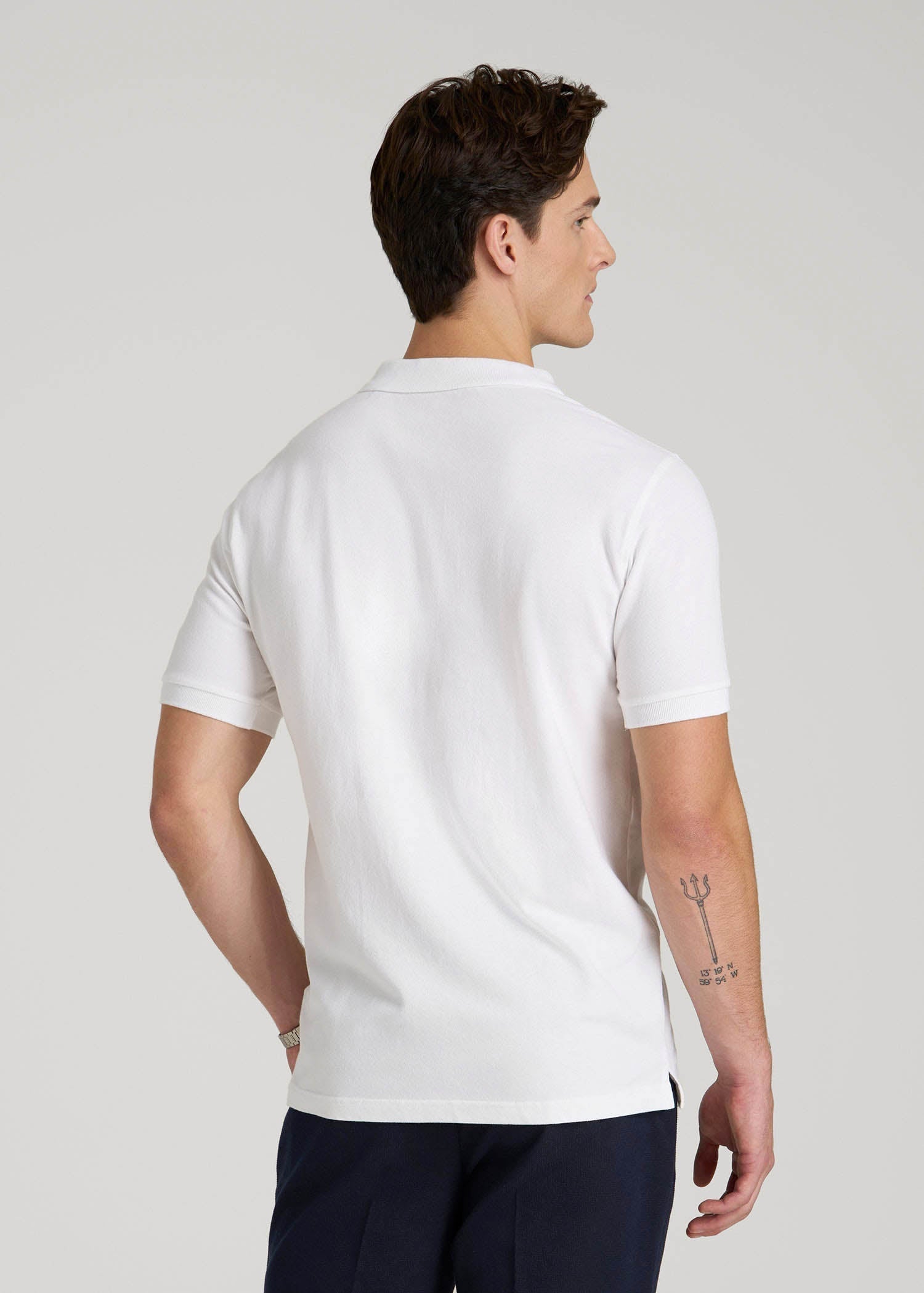 American Tall Discount | Classic Polo with Embroidered Logo for Tall Men in Bright White