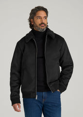 American Tall Online | Sherpa Bomber Jacket for Tall Men in Black