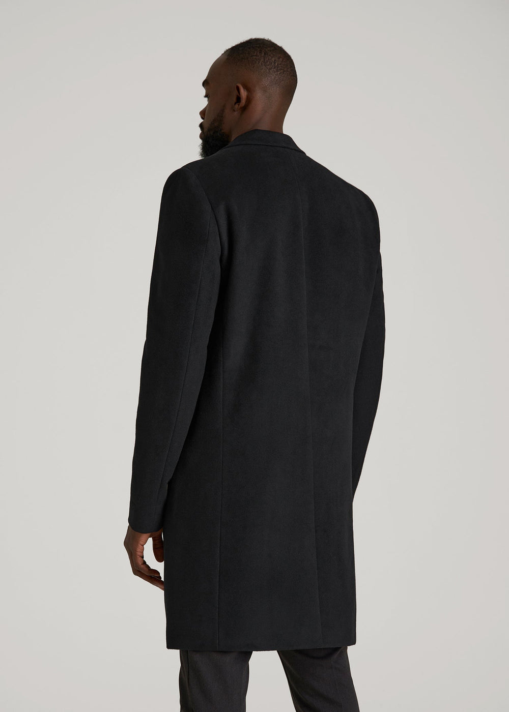 American Tall Sale | Wool Coat for Tall Men in Black