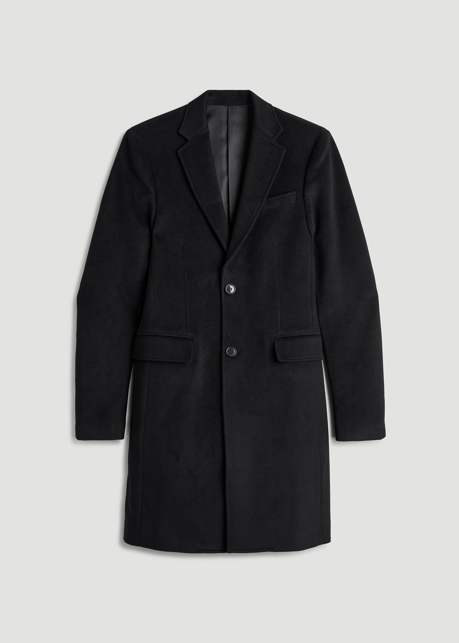 American Tall Sale | Wool Coat for Tall Men in Black