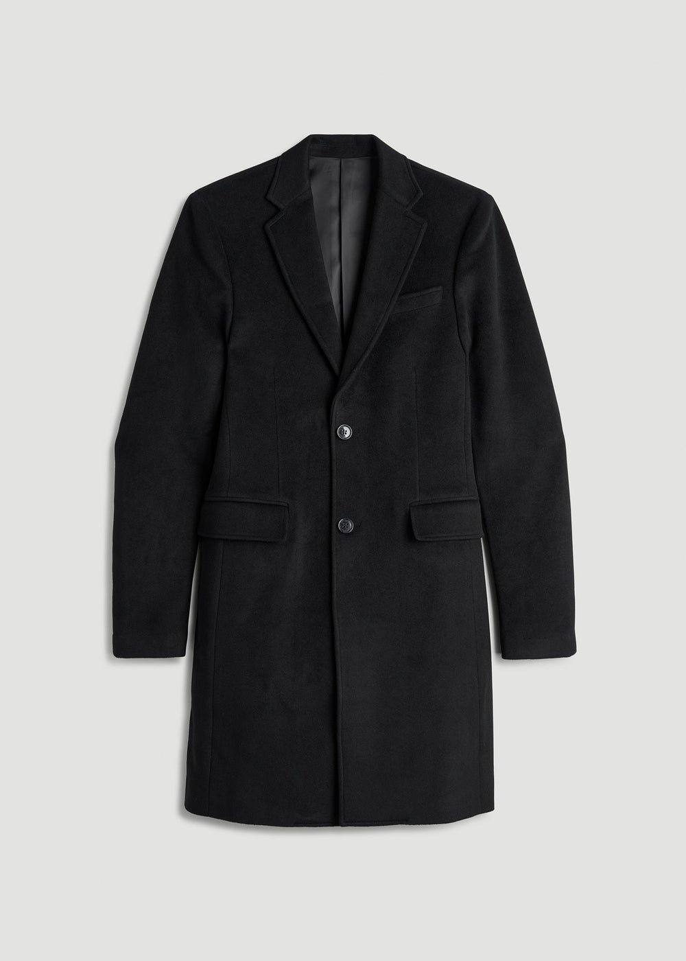 American Tall Sale | Wool Coat for Tall Men in Black