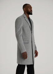 American Tall Outlet | Wool Coat for Tall Men in Mid Grey Mix