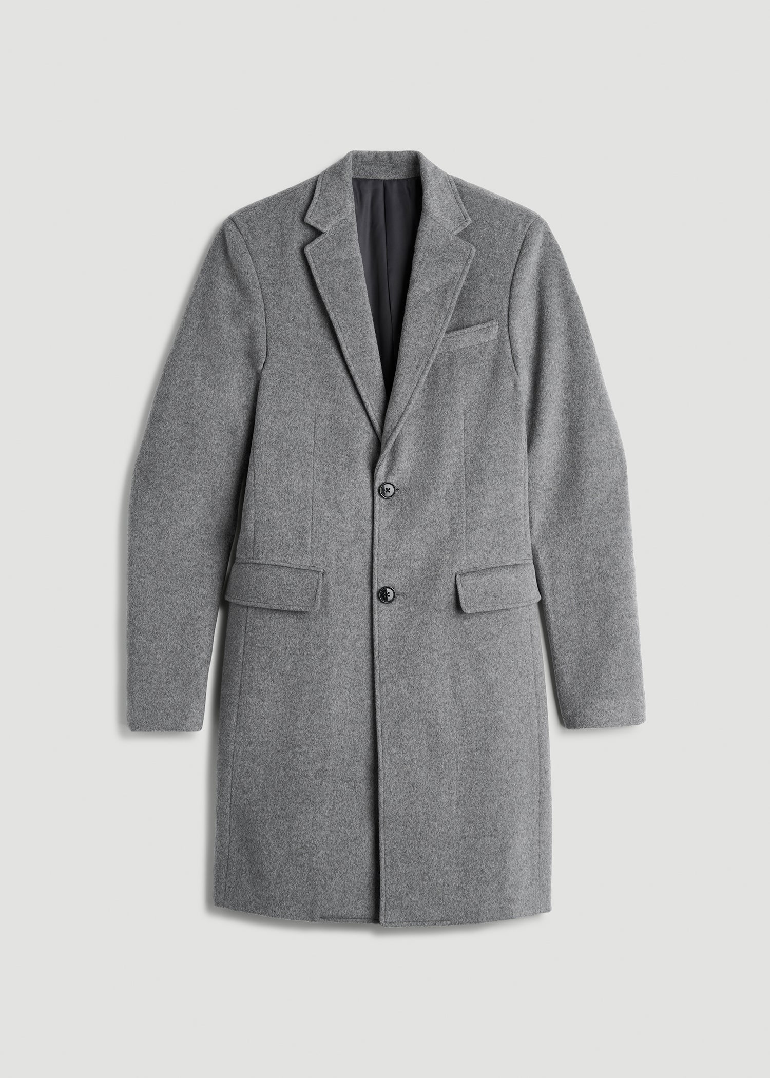 American Tall Outlet | Wool Coat for Tall Men in Mid Grey Mix