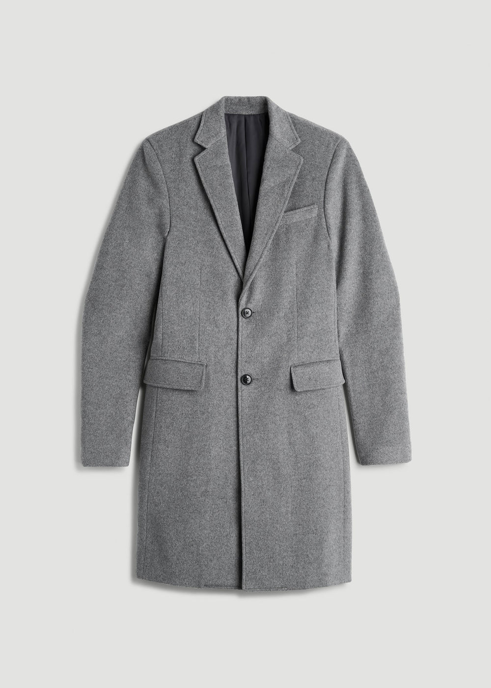 American Tall Outlet | Wool Coat for Tall Men in Mid Grey Mix