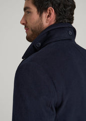 American Tall For Sale | Double-Breasted Wool Peacoat for Tall Men in Deep Navy
