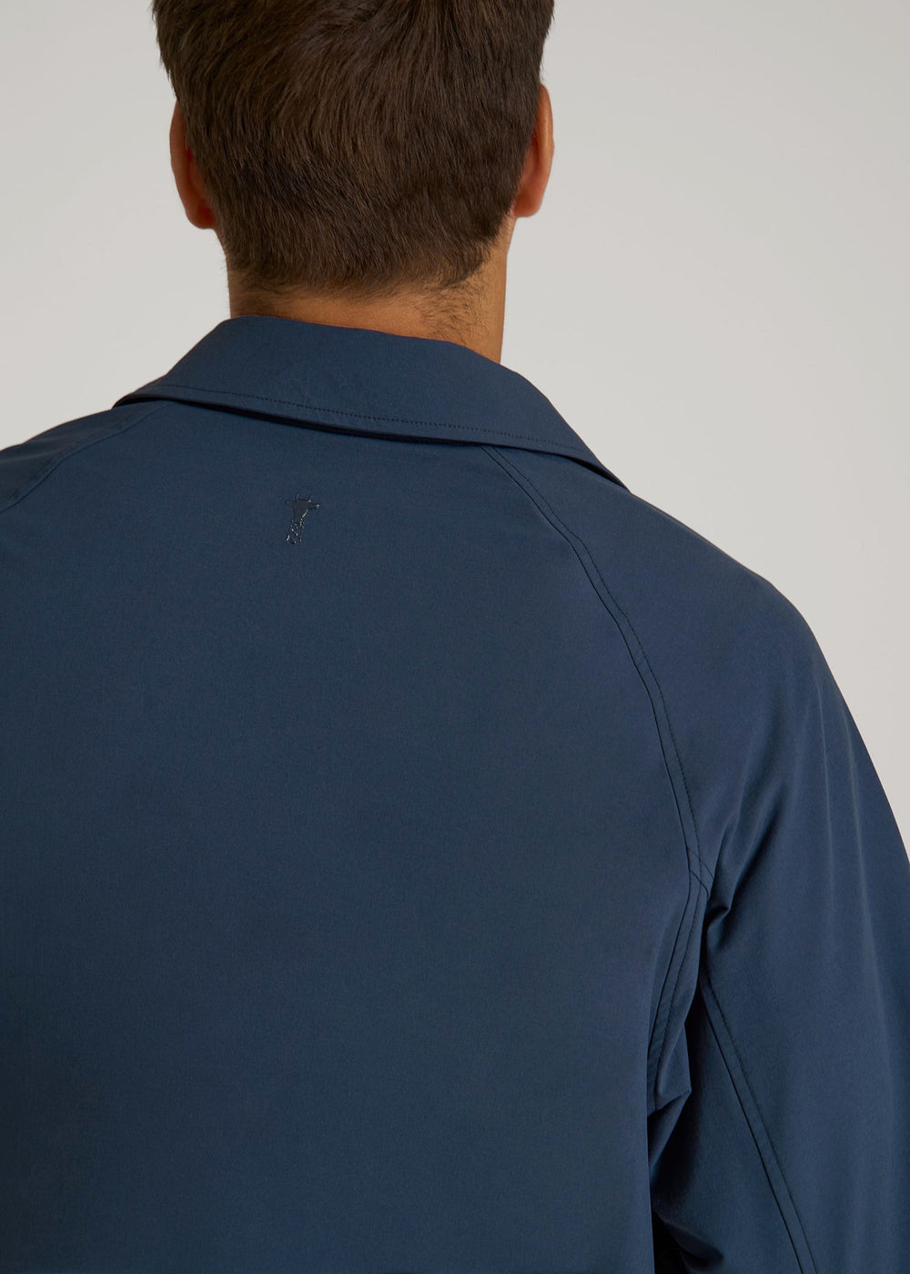 American Tall Online | Flex Nylon Collared Jacket for Tall Men in Navy Blue