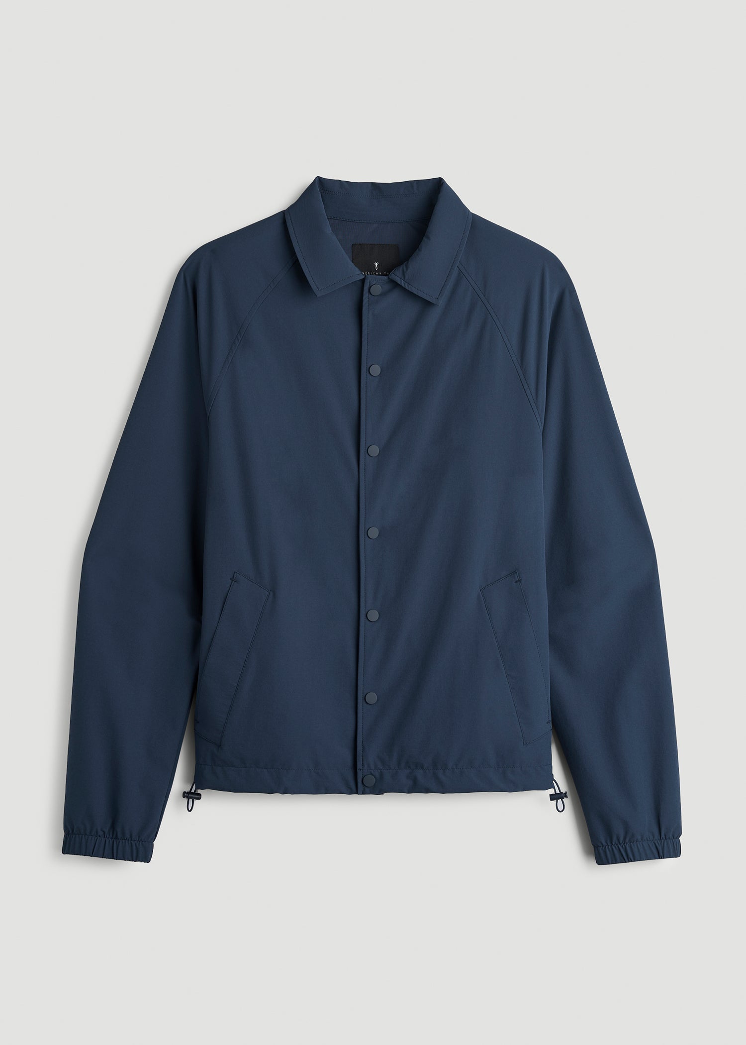 American Tall Online | Flex Nylon Collared Jacket for Tall Men in Navy Blue