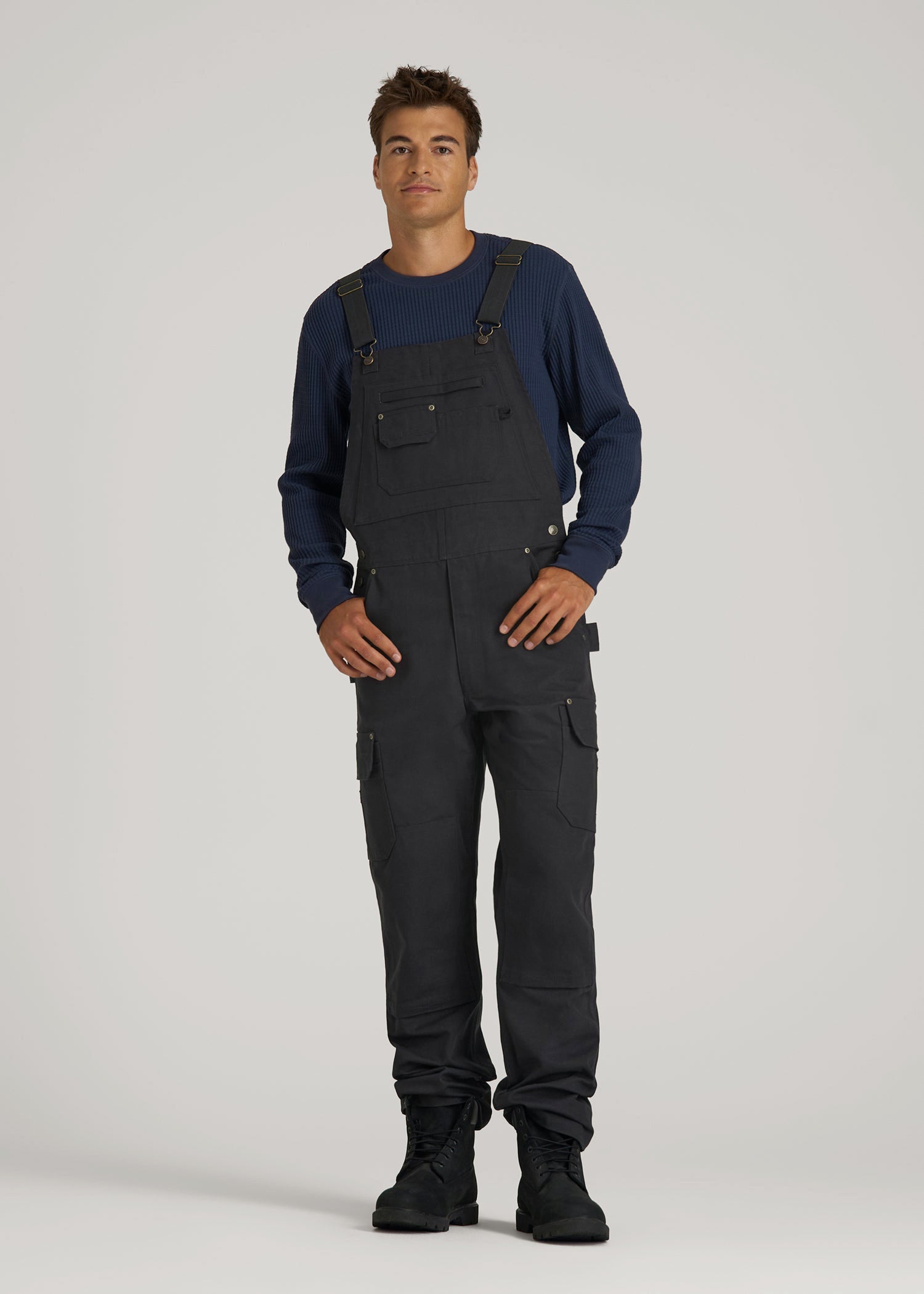 American Tall For Sale | LJ&S Canvas Bib Overalls for Tall Men in Black