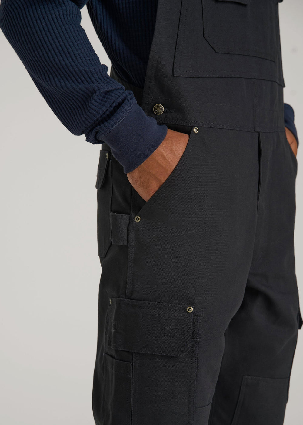 American Tall For Sale | LJ&S Canvas Bib Overalls for Tall Men in Black