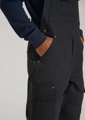 American Tall For Sale | LJ&S Canvas Bib Overalls for Tall Men in Black