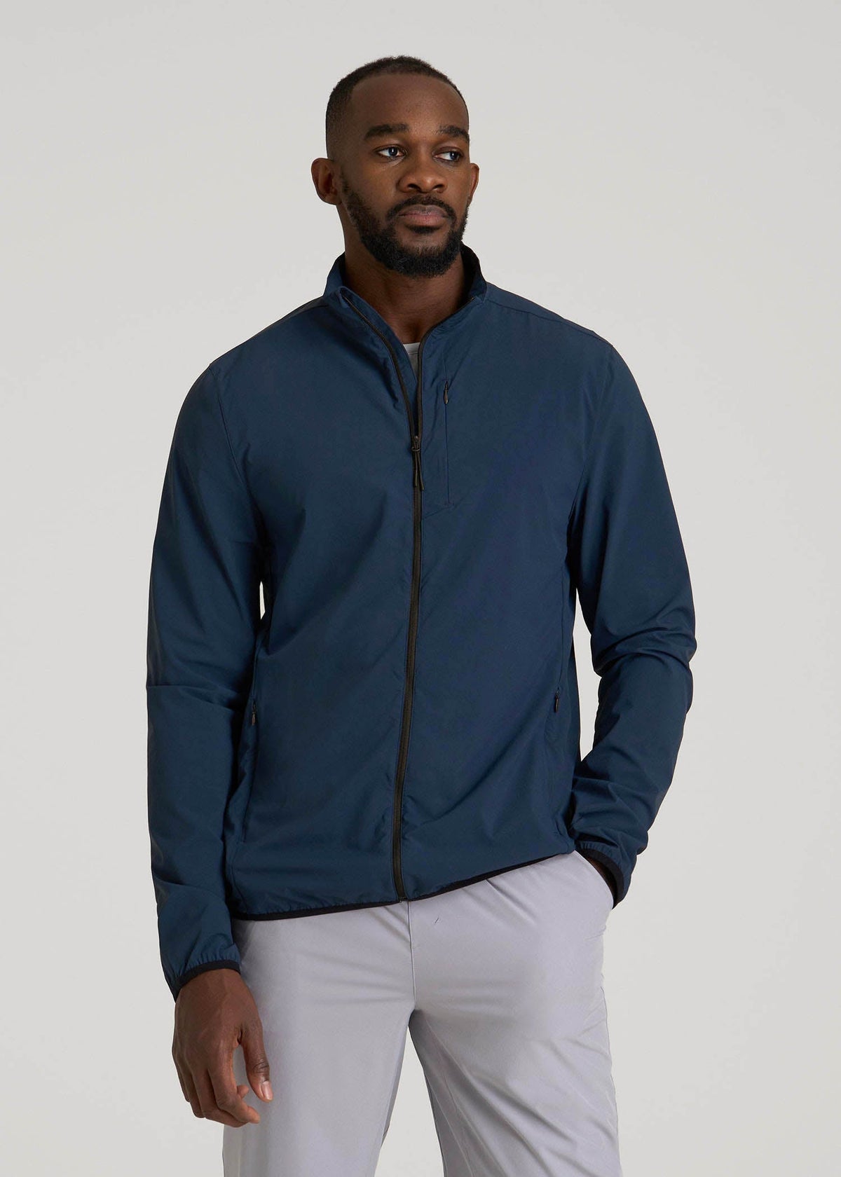 American Tall Online Shop | Softshell Jacket for Outdoor Training for Tall Men in Marine Navy