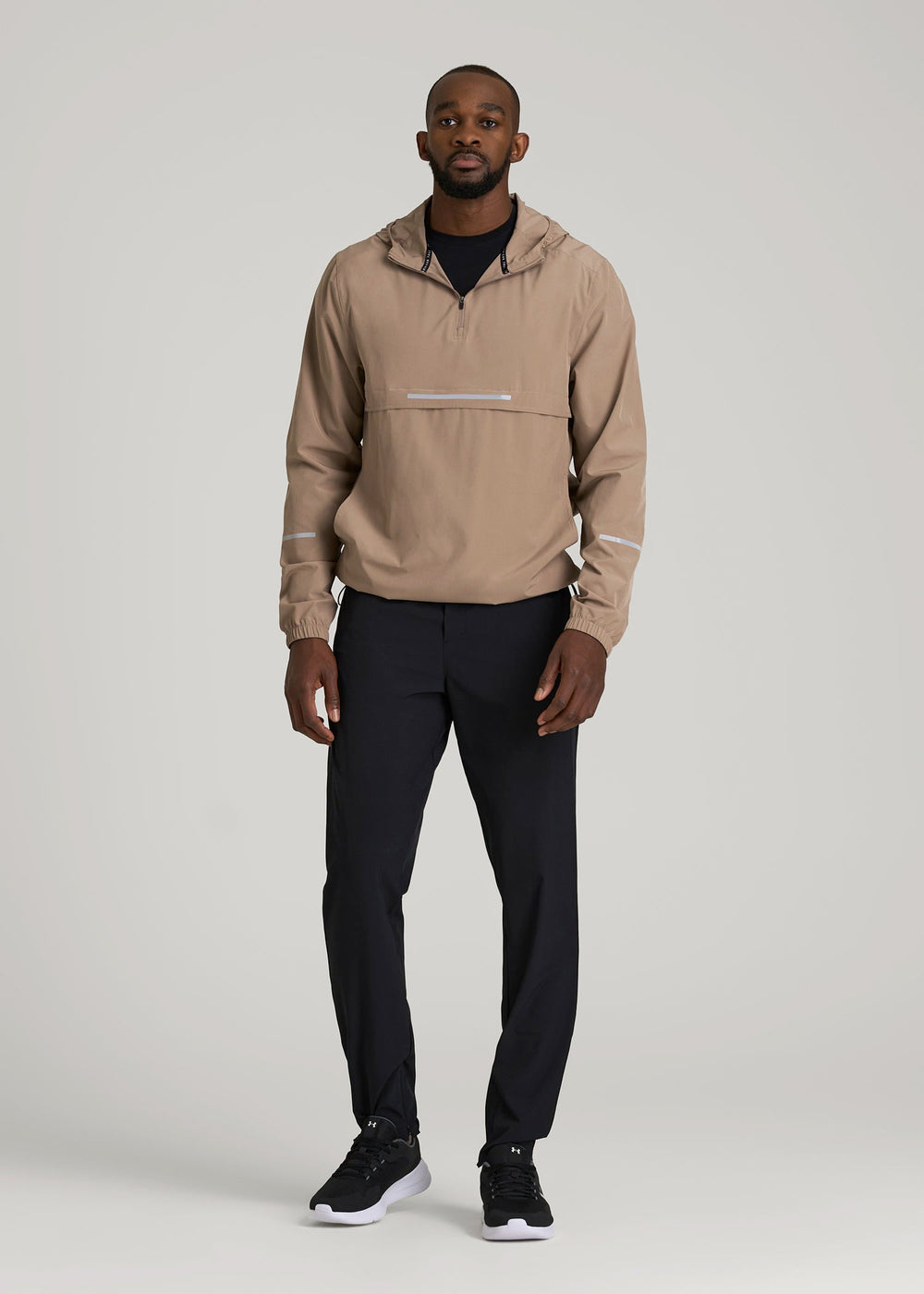 American Tall Online | Featherweight Packable Anorak for Tall Men in Dark Sand