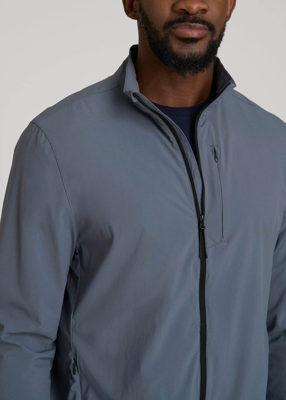 American Tall Outlet | Softshell Jacket for Outdoor Training for Tall Men in Smoky Blue
