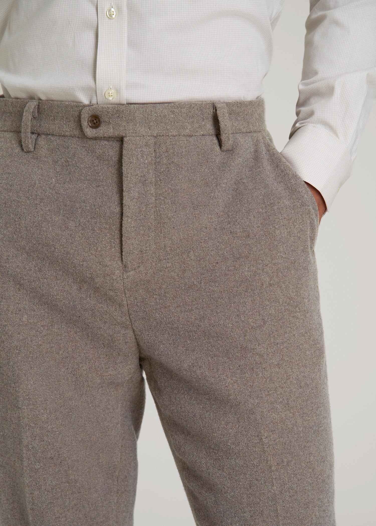 American Tall For Sale | Wool Blend Dress Pants for Tall Men in Taupe Mix