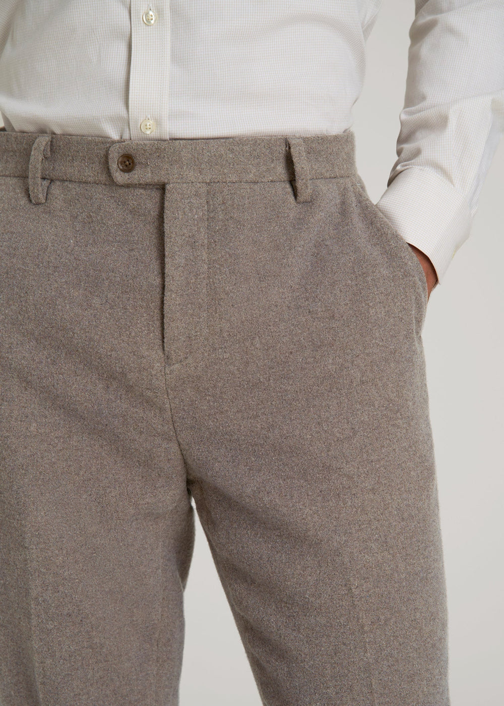 American Tall For Sale | Wool Blend Dress Pants for Tall Men in Taupe Mix