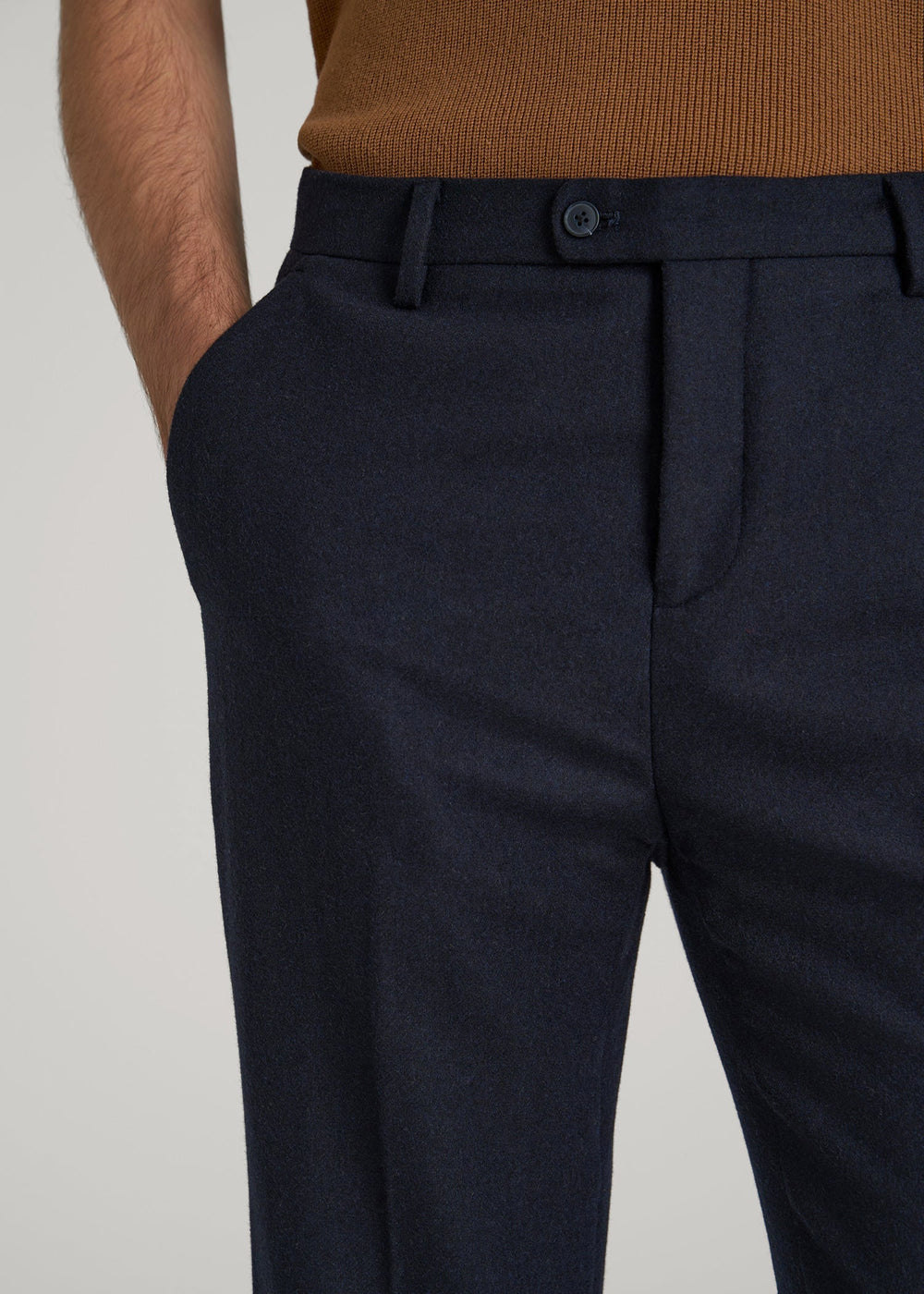 American Tall Online Shop | Wool Blend Dress Pants for Tall Men in Raven Blue