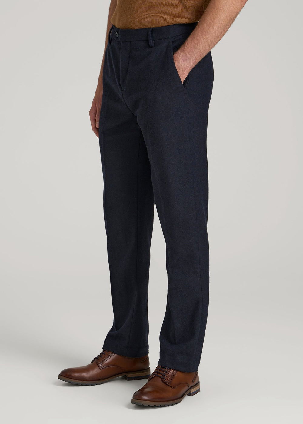 American Tall Online Shop | Wool Blend Dress Pants for Tall Men in Raven Blue