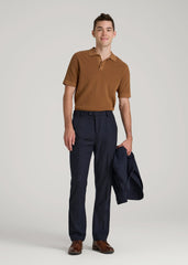 American Tall Online Shop | Wool Blend Dress Pants for Tall Men in Raven Blue