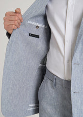 American Tall Online | Stretch Linen Blazer for Tall Men in Navy Linen