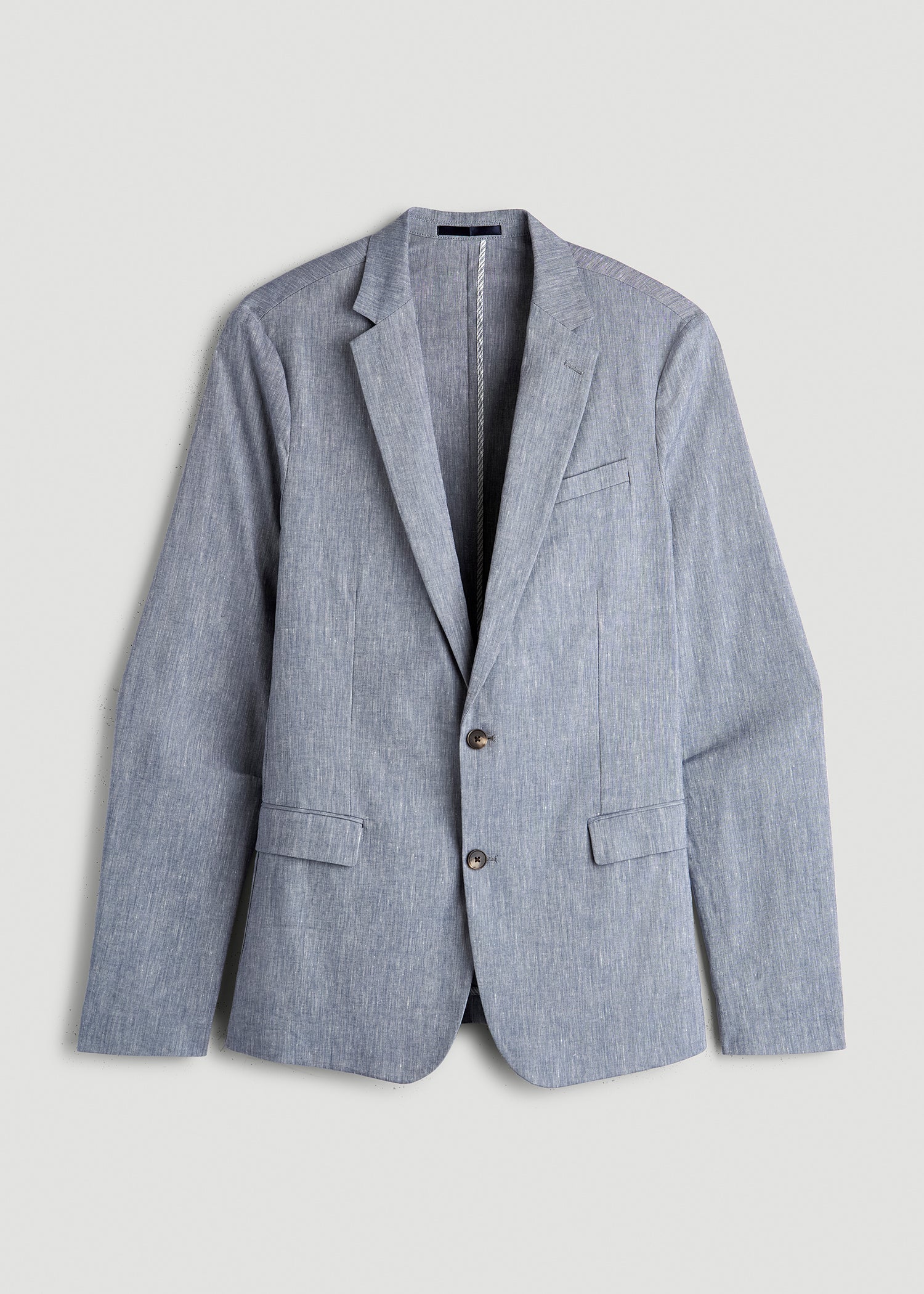 American Tall Online | Stretch Linen Blazer for Tall Men in Navy Linen