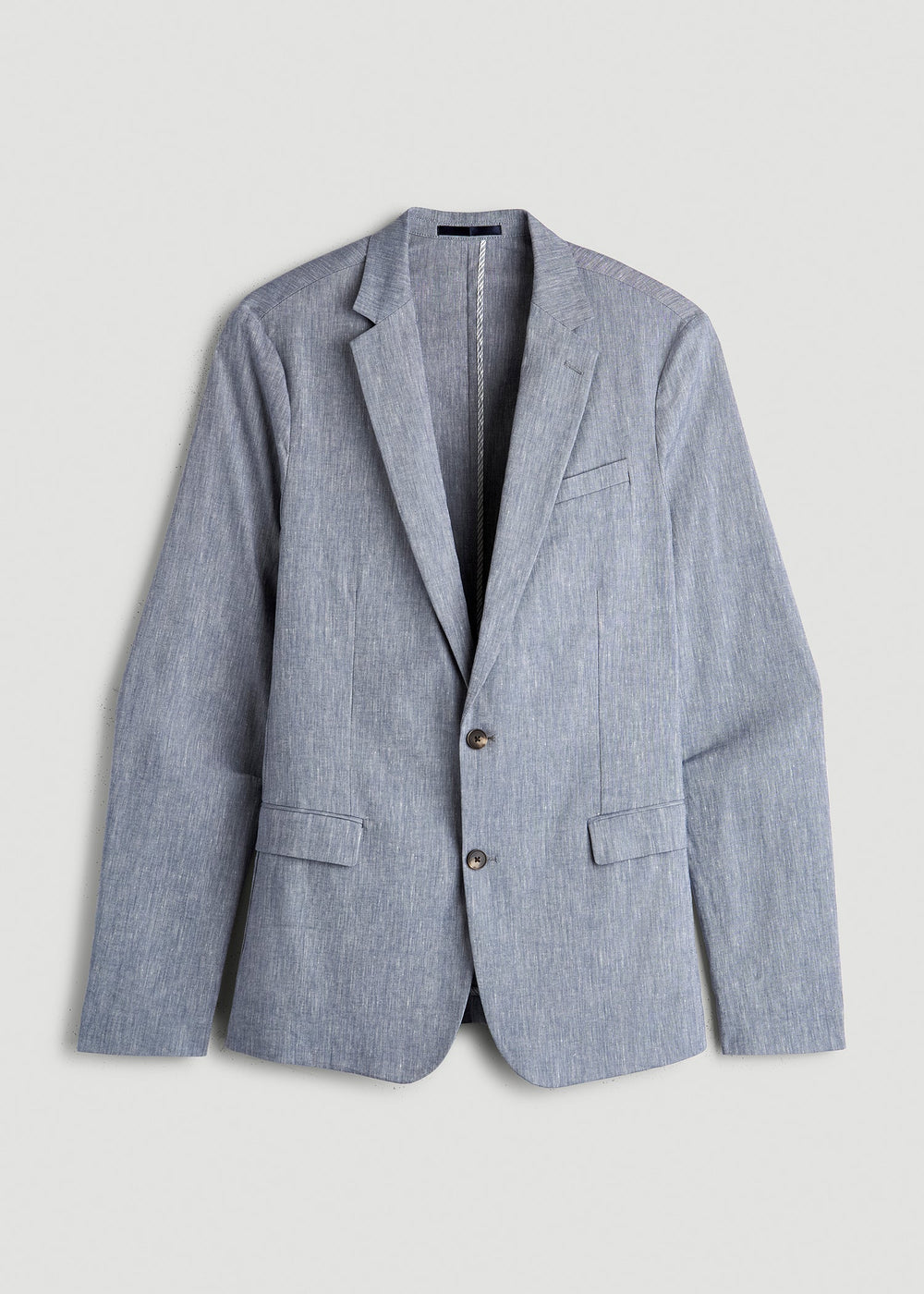 American Tall Online | Stretch Linen Blazer for Tall Men in Navy Linen