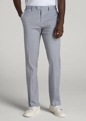 American Tall Sale | Stretch Linen Dress Pants for Tall Men in Navy Linen