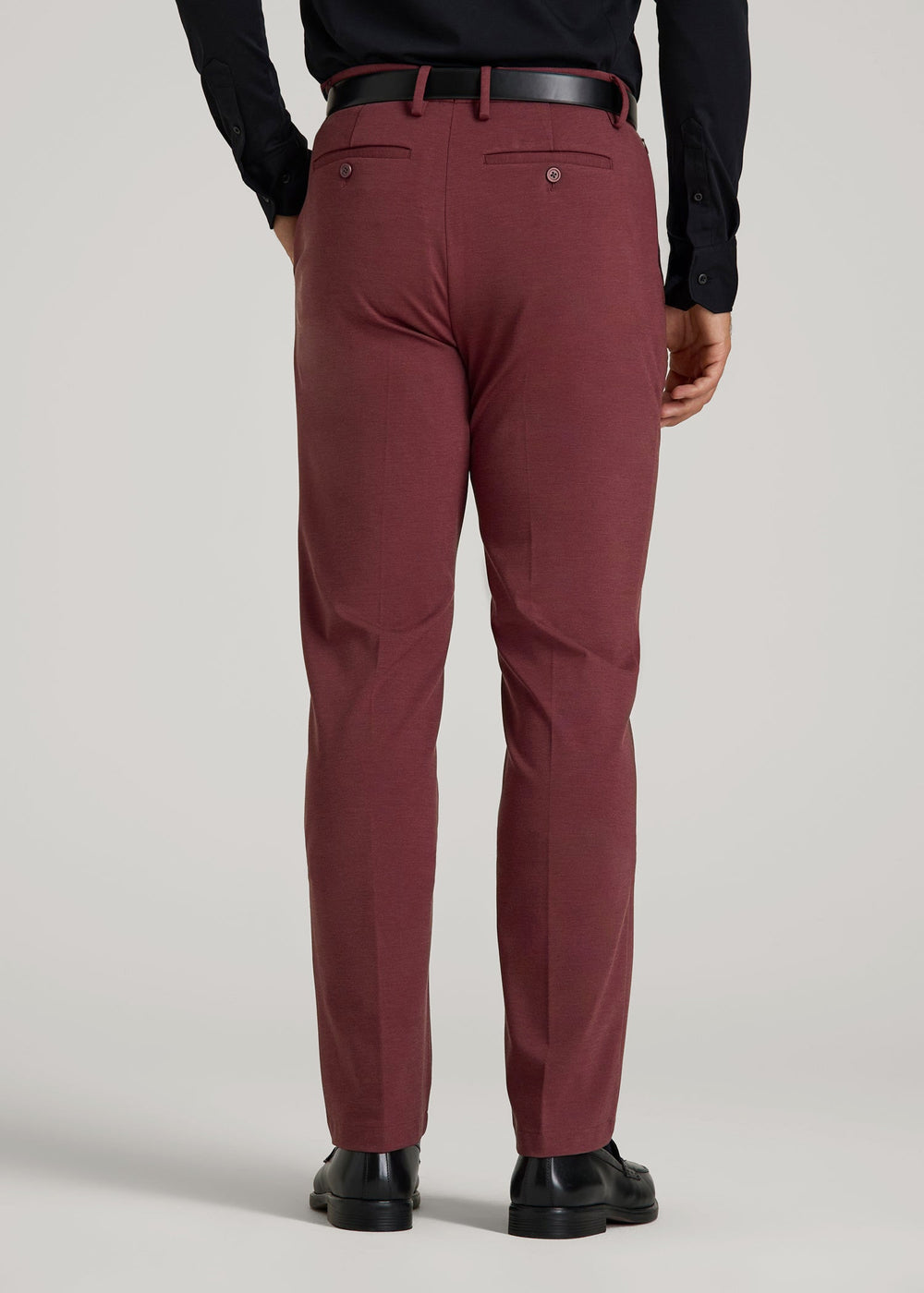 American Tall Discount | Flex Tech Suit Pants for Tall Men in Tawny Port Nailhead