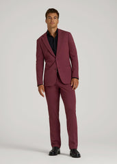American Tall Outlet | Flex Tech Suit Jacket for Tall Men in Tawny Port Nailhead