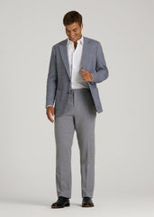 American Tall Discount | Wool Blend Blazer for Tall Men in Navy Herringbone