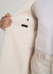 American Tall Online | Stretch Linen Blazer for Tall Men in Light Beige Linen